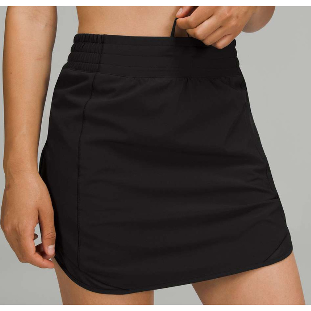 6577 - NWT Lululemon Hotty Hot Hotty Hot High-Rise Skirt *Long Black Sz 4